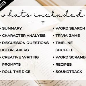 Lights Out Book Club Guide Book Club Games Book Discussion Questions Navessa Allen Book Club Kit Activity Dark Gothic Romance Fiction Novel image 3