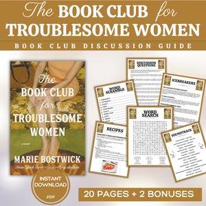 Il club del libro per donne problematiche Guida al club del libro Giochi del club del libro Domande per la discussione del libro Kit di attività Marie Bostwick Narrativa storica