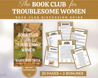 El club de lectura para mujeres problemáticas Guía del club de lectura Juegos del club de lectura Preguntas para el debate sobre libros Kit de Marie Bostwick Actividad Ficción histórica