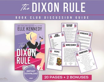 The Dixon Rule Book Club Guide Book Club Games Book Discussion Questions Elle Kennedy Campus Diaries Series Romance BookTok Bookstagram