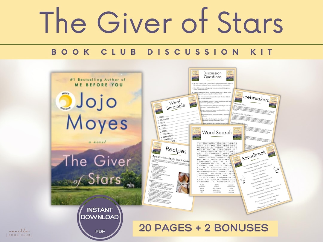 The Giver of Stars Book Club Guide Book Club Games Book Discussion ...