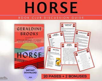Horse Book Club Guide Book Club Games Book Discussion Questions Geraldine Brooks Book Club Kit Activity Historical Fiction Reading Group