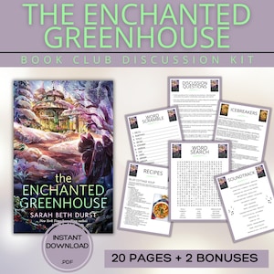 Puede incluir: Kit de discusión para club de lectura "The Enchanted Greenhouse" de Sarah Beth Durst. Incluye imagen de portada, preguntas, juegos de palabras, recetas y banda sonora. Descarga PDF instantánea, 20 páginas y 2 bonos.