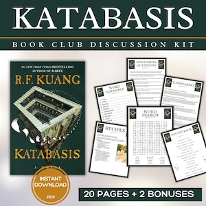 以下が含まれることがあります： R.F. Kuangの「Katabasis」のブッククラブディスカッションキット。本の表紙、ディスカッションの質問、ワードゲーム、レシピ、サウンドトラックリストが含まれています。20ページ+2つのボーナス、PDF形式で即時ダウンロードできます。