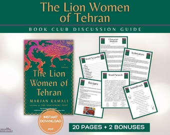 The Lion Women of Tehran Book Club Guide Book Club Games Book Discussion Questions Marjan Kamali Book Club Kit Activities Historical Fiction
