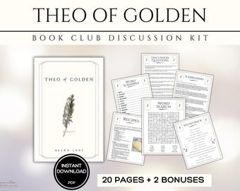 Theo of Golden Book Club Guide Book Club Games Book Discussion Questions Allen Levi Book Club Kit Activity Christian Fiction BookTok