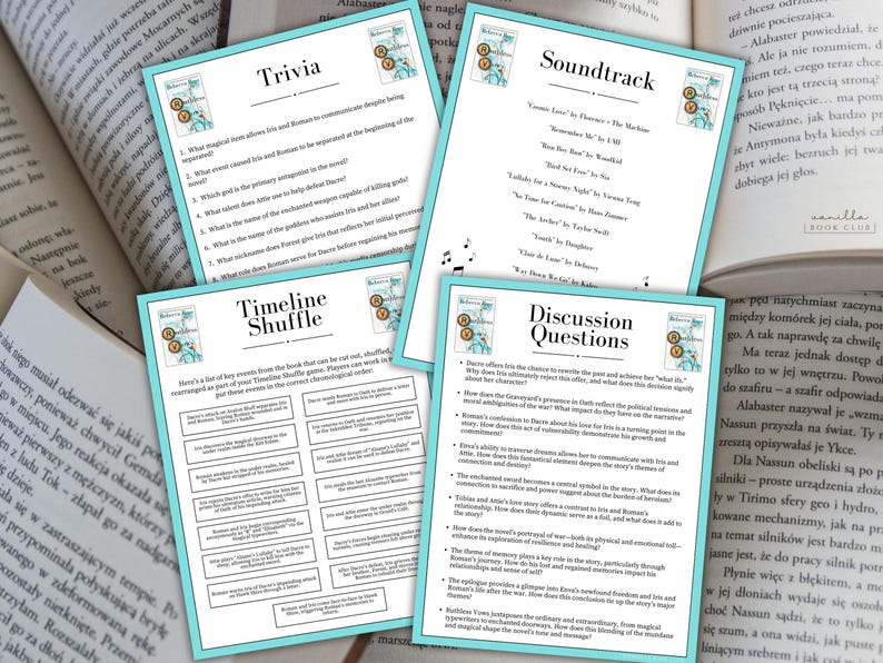 Ruthless Vows Book Club Guide Book Club Games Discussion Questions Rebecca Ross BookTok Bookstagram Fantasy Romance Reading Group Romantasy