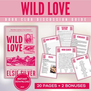 Wild Love Book Club Guide Book Club Games Book Discussion Questions Elsie Silver Book Club Kit Activity Romance Fiction Love Novel Rose Hill
