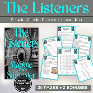 The Listeners Book Club Guide Book Club Games Book Discussion Questions Maggie Stiefvater Book Club Kit Activity Historical Fiction Fantasy