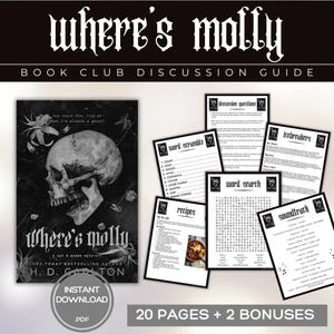 Wo ist Molly Buchclub-Handbuch Buchclub-Spiele Buchdiskussion Fragen H.D. Carlton Book Club Aktivitäten Kit Dark Gothic Romance Fiction