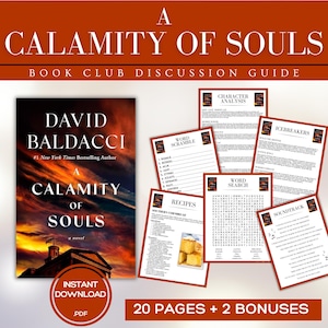 Guida del club del libro "A Calamity of Souls" Giochi del club del libro Domande per la discussione del libro Kit del club del libro David Baldacci Attività Romanzo di narrativa storica