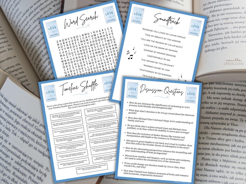 Twisted Love Book Club Guide Book Club Games Book Discussion Questions Ana Huang  BookTok Bookstagram Spicy Romance Novel Reading Group
