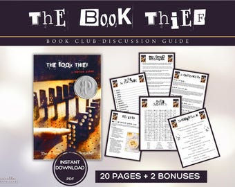 The Book Thief Book Club Guide Book Club Games Book Discussion Questions Marcus Zusak Book Club Kit Activity Historical Fiction Novel WWII