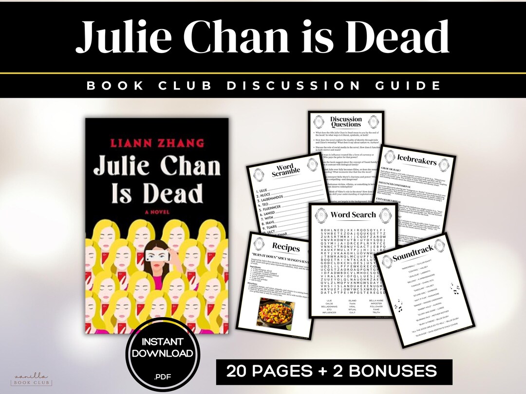 Julie Chan is Dead Book Club Guide Book Club Games Book Discussion