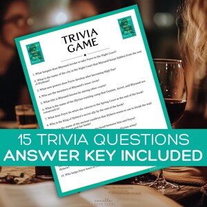 A Court of Mist and Fury Trivia Game Book Club Games Sarah J Maas BookTok Bookstagram Fantasy Romance Romantasy ACOMAF Party Games
