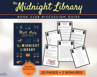 The Midnight Library Book Club Guide Book Club Games Book Discussion Questions Matt Haig Book Club Kit Activity Science Fiction Fantasy