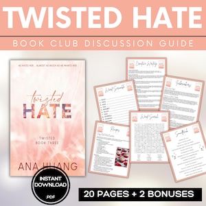 Twisted Hate Book Club Guide Book Club Games Book Discussion Questions Ana Huang  BookTok Bookstagram Spicy Romance Novel Reading Group