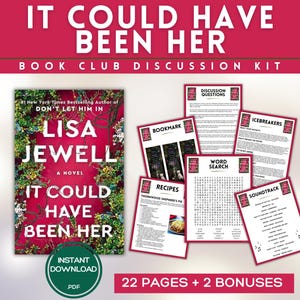 Peut inclure: Un kit de discussion pour le club de lecture du roman It Could Have Been Her de Lisa Jewell, comprenant la couverture du livre, des questions, des brise-glace, un jeu de mots mêlés, des recettes et des marque-pages, soit 22 pages et 2 bonus en PDF.