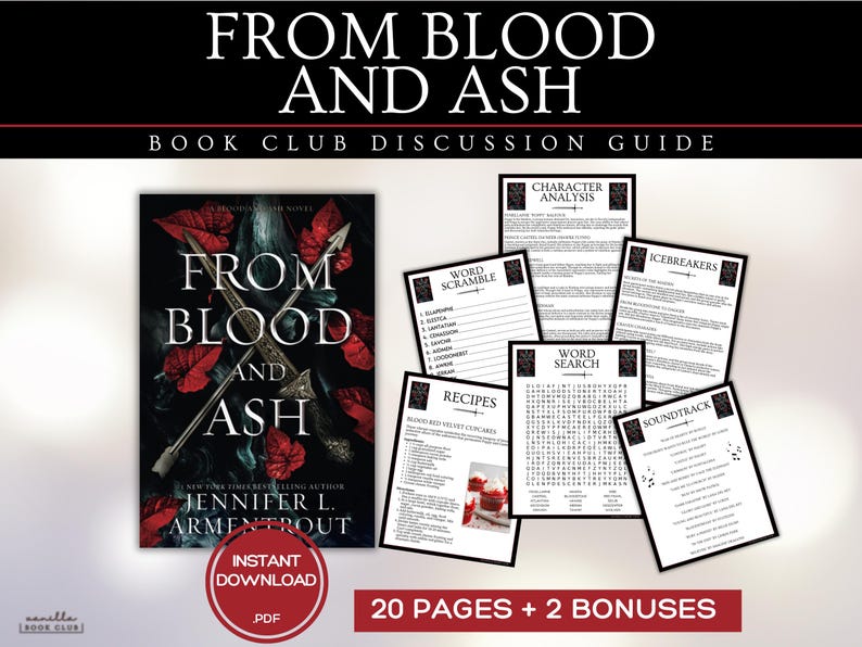 From Blood and Ash Book Club Guide Book Club Games Discussion Questions Jennifer L. Armentrout BookTok Bookstagram Fantasy Romance Romantasy