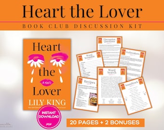 Heart the Lover Book Club Guide Book Club Games Book Discussion Questions Lily King Book Club Kit Romance Fiction Bookstagram BookTok