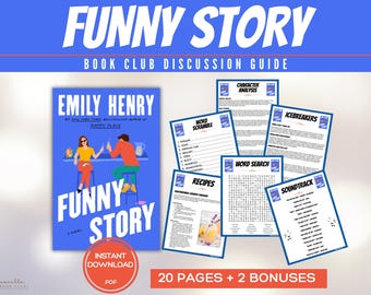 Funny Story Book Club Guide Book Club Games Book Discussion Questions Emily Henry Book Club Kit Activity Romance Novel Reading Group Fiction