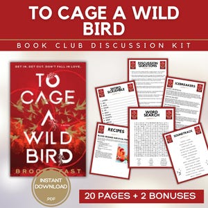 To Cage a Wild Bird Book Club Guide Book Club Games Discussion Questions Brooke Fast BookTok Bookstagram Fantasy Romance Romantasy Dystopia
