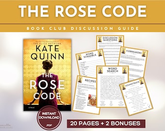 Guía del club de lectura The Rose Code Juegos del club de lectura Preguntas para debates sobre libros Kate Quinn BookTok Bookstagram Ficción histórica Novela de la Segunda Guerra Mundial