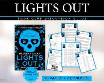 Lights Out Book Club Guide Book Club Games Book Discussion Questions Navessa Allen Book Club Kit Activity Dark Gothic Romance Fiction Novel