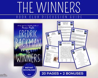 The Winners Book Club Guide Book Club Games Book Discussion Questions Fredrik Backman Book Club Kit Activity Fiction Novel Beartown Series