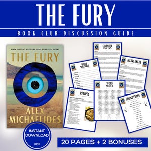 The Fury Book Club Guide Book Club Games Book Discussion Questions Alex Michaelides Book Club Kit Activity Psychological Thriller Mystery