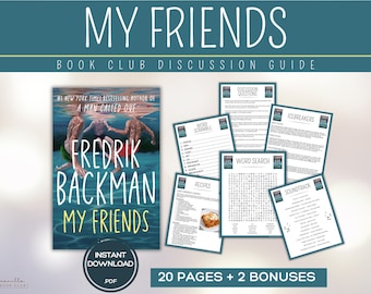 Guía del club de lectura de mis amigos Juegos del club de lectura Preguntas para debates sobre libros Kit del club de lectura de Fredrik Backman Actividad Grupo de lectura de ficción