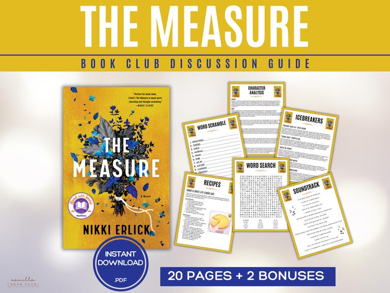 The Measure Book Club Guide Book Club Games Book Discussion Questions Jason Rekulak Book Club Kit Activity Science Fiction Suspense Novel