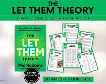 Guía del club de lectura de The Let Them Theory Juegos del club de lectura Preguntas para debates sobre libros Kit del club de lectura de Mel Robbins No ficción Autoayuda Salud mental