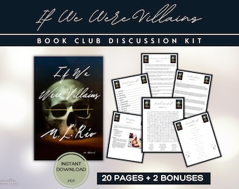 If We Were Villains Book Club Guide Book Club Games Book Discussion Questions M.L. Rio Dark Academia Mystery Thriller BookTok Bookstagram
