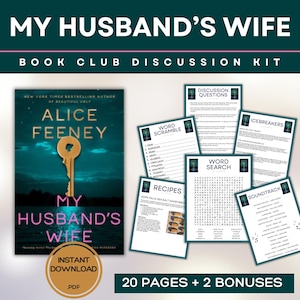 Min mans fru bokklubbsguide Bokklubbsspel Bokdiskussionsfrågor Alice Feeney BookTok Bookstagram Thriller Mysterieläsningsgrupp