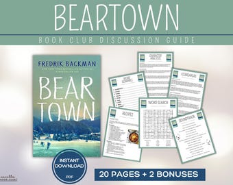 Beartown Book Club Guide Book Club Games Book Discussion Questions Fredrik Backman Book Club Kit Activity Fiction Novel Reading Group