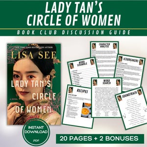 Lady Tan&#39;s Circle of Women Book Club Guide Book Club Games Book Discussion Questions Lisa See Book Club Kit Activity Historical Fiction