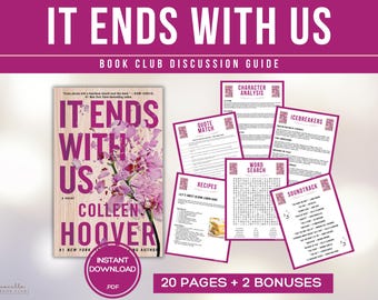 It Ends With Us Book Club Guide Book Club Games Book Discussion Questions Colleen Hoover Book Club Kit Romance Novel Bookstagram BookTok