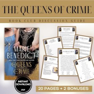The Queens of Crime Book Club Guide Book Club Games Book Discussion Questions Marie Benedict Book Club Kit Meeting Guide Historical Fiction