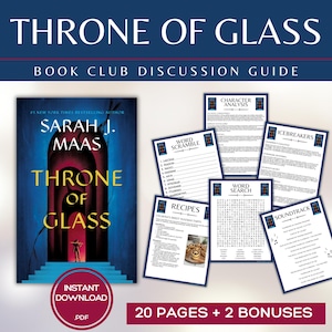 Guida al club del libro Il trono di vetro Giochi del club del libro Domande per la discussione Sarah J Maas BookTok Bookstagram Lettura fantasy Lettura YA Romantasy