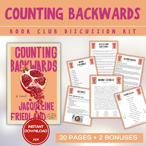 Counting Backwards Book Club Guide Book Club Games Book Discussion Questions Jacqueline Friedland Book Club Kit Activity Historical Fiction