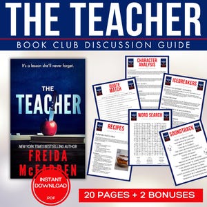 The Teacher Book Club Guide Book Club Games Book Discussion Questions Freida McFadden Book Club Psychological Thriller Bookstagram BookTok