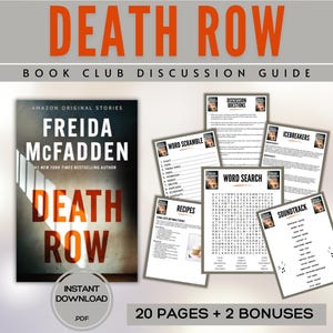 Death Row Book Club Guide Book Club Games Book Discussion Questions Freida McFadden BookTok Bookstagram Psychological Thriller Mystery
