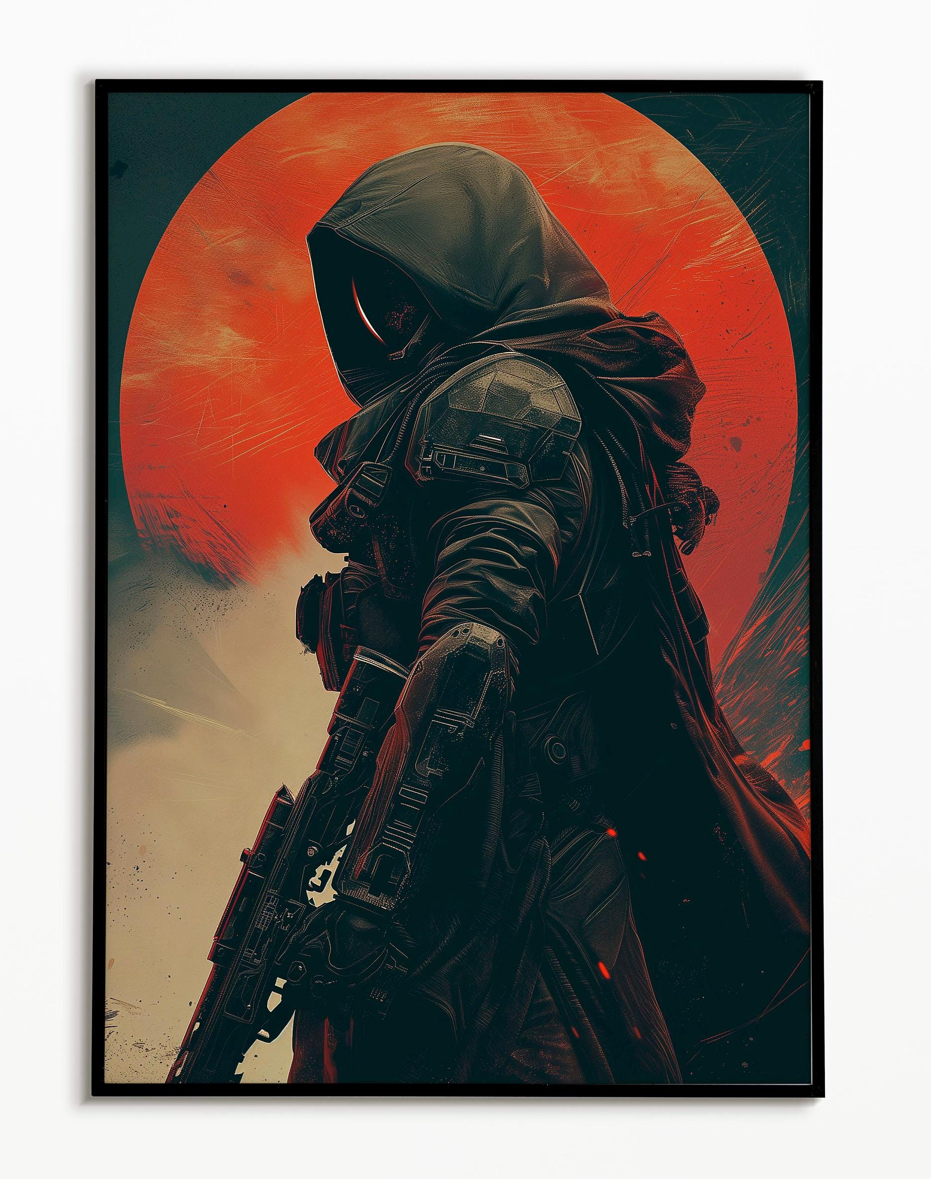Destiny 2 Cayde-6 Limitierte digitale Kunst Druck - Lebendiges Sammlerstück für Gamer - Futuristischer Exo Jäger - Sofort Download