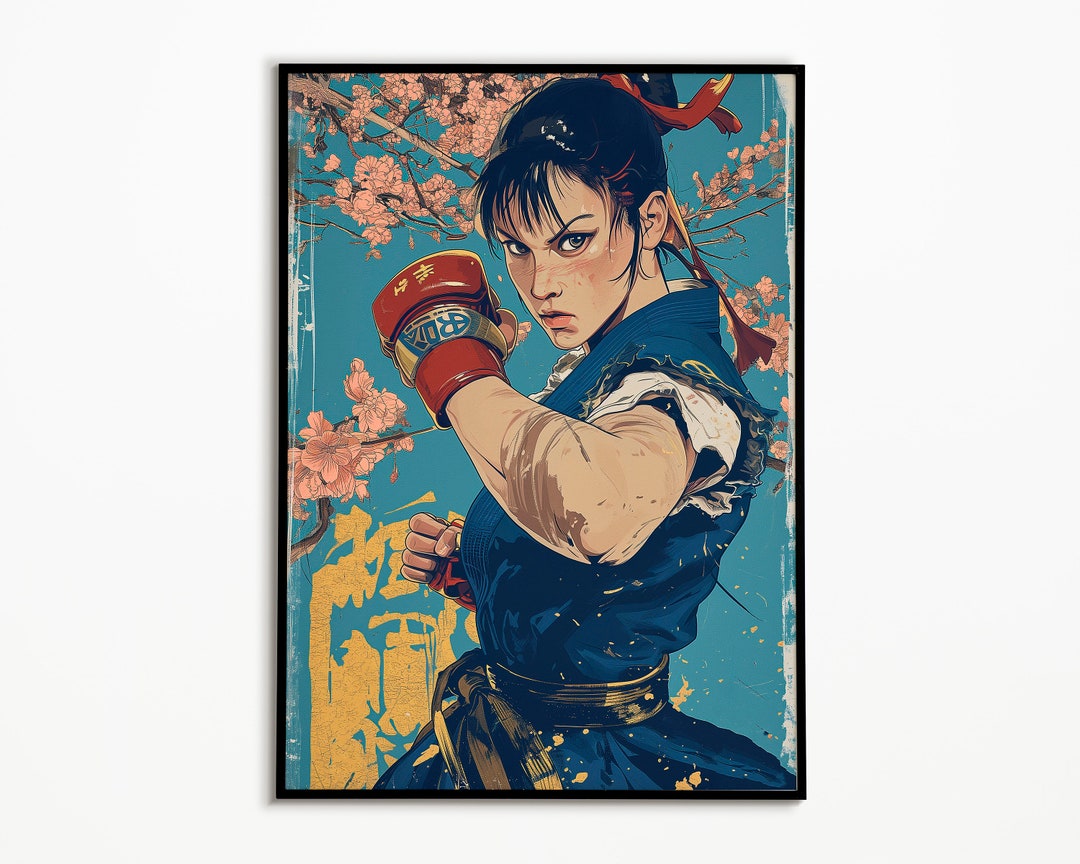 Street Fighter Chun-li Digital Art Print - Gaming Wall Decor - Video ...