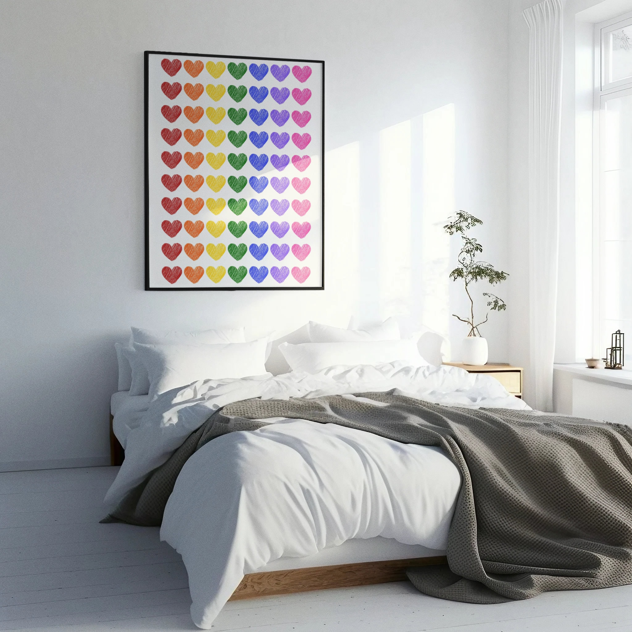 Pride Rainbows Minimalist Pride Artwork Printable Pride LGBTQIA Artwork