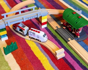 Brücken-Set für Brio inklusive Duplo Adapter - 5 Teilig