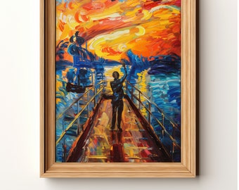 Impresión artística impresionista de El Grito / Estilo Edvard Munch (Descarga digital)