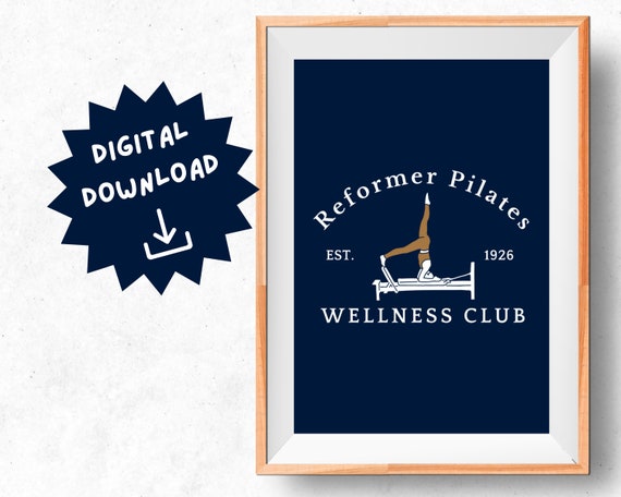 Reformer Pilates Poster, Pilates Poster, Wellness Club, Digital Download, Pilates Printable, Pilates Decoration