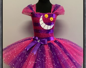 Girls Cheshire Cat Alice in wonderland tutu dress book day costume tutu outfit
